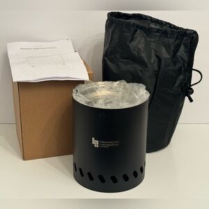 Black Stainless Steel Tabletop Fire Pit